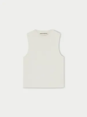 SOFT TOUCH HIGH NECK EMBLEM RACER - OFF WHITE