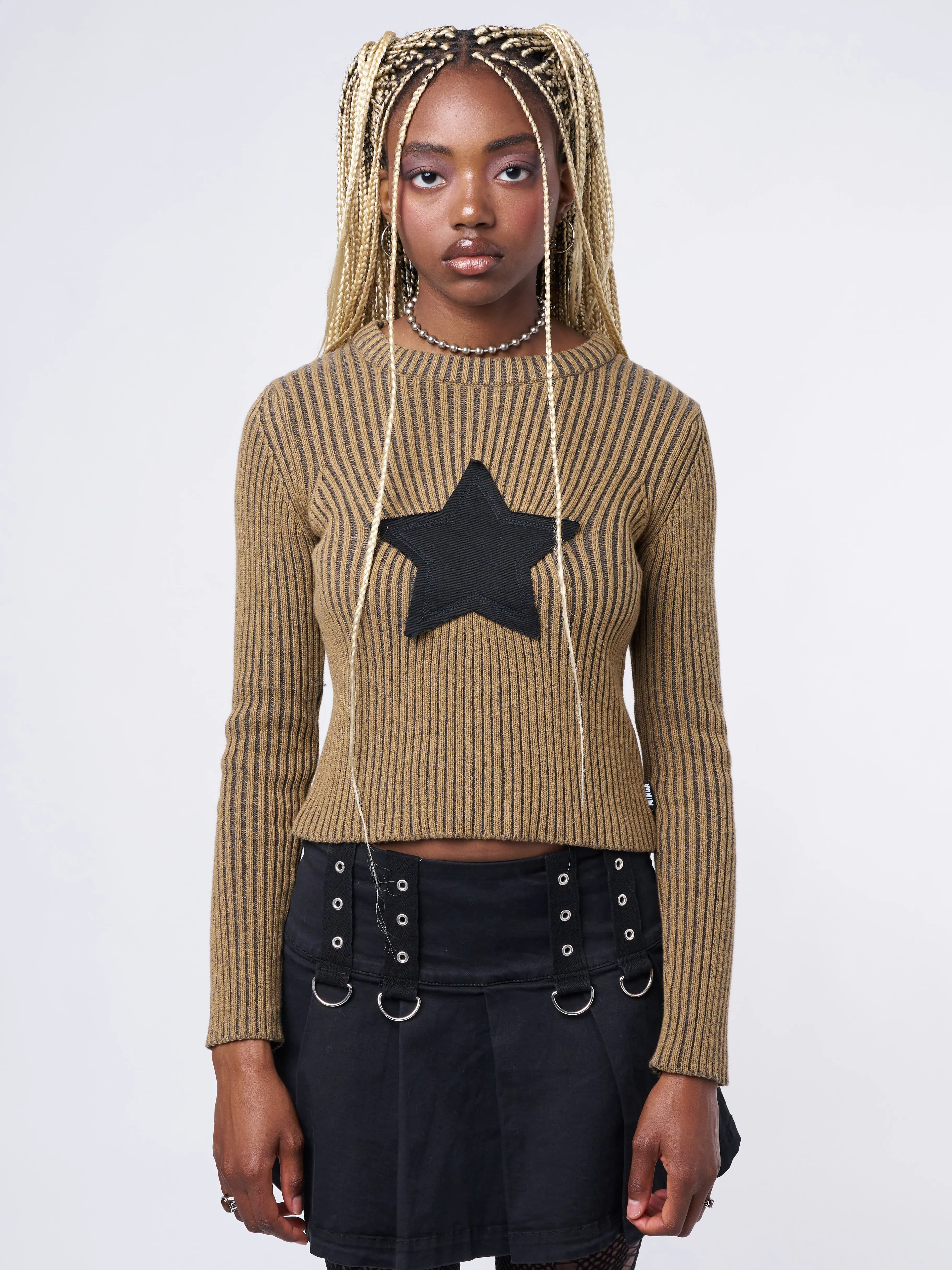 Star! Brown Chunky Knit Jumper