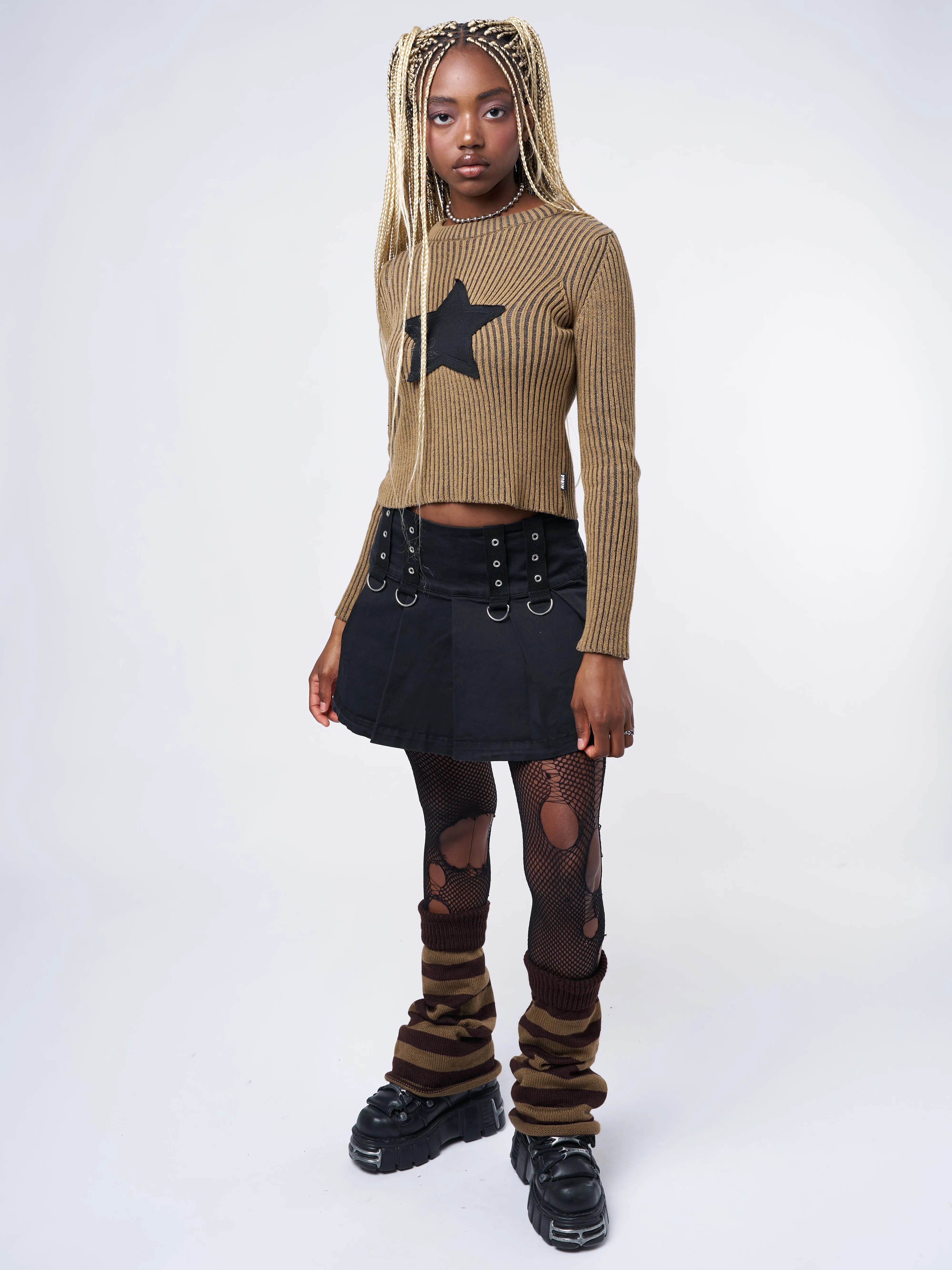 Star! Brown Chunky Knit Jumper