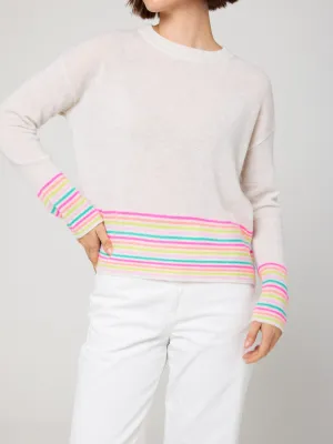 Stripe Pearl Cashmere Knit