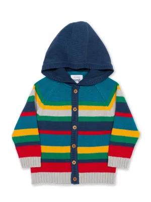 Stripy knit hoody