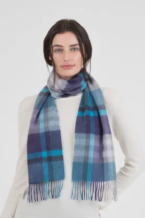 Tartan 2 Cashmere Scarf - Blue