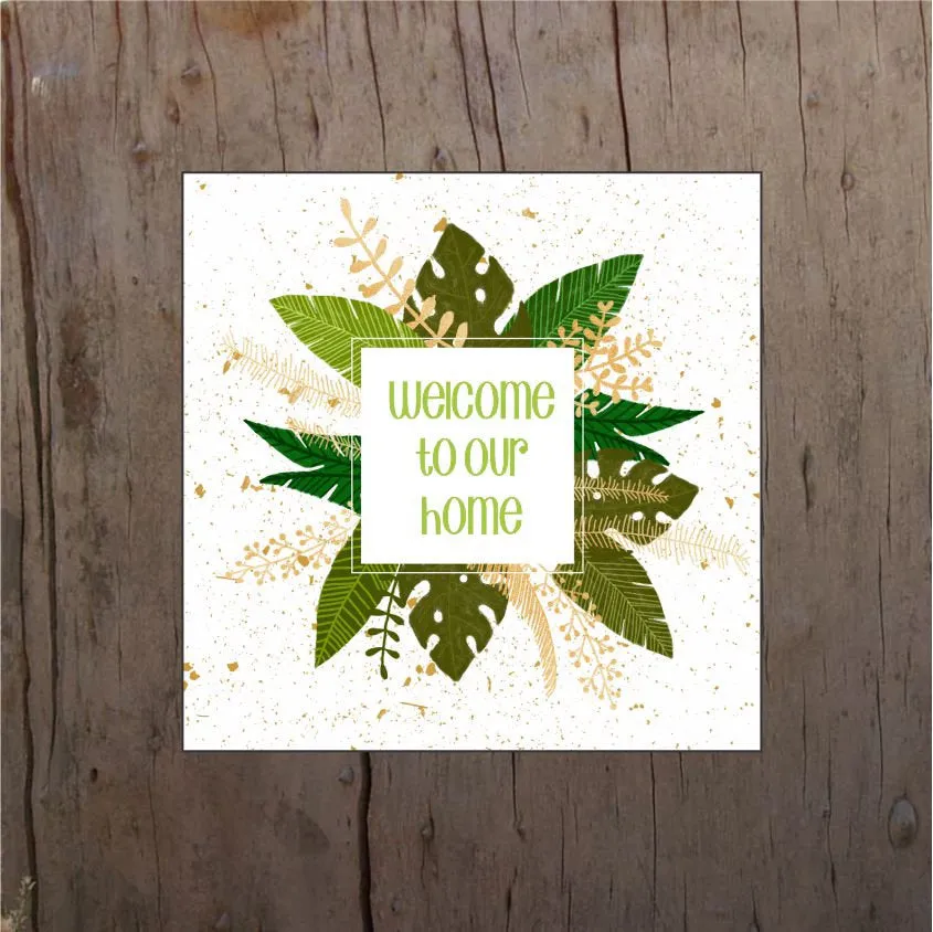 Tropical Palm Leaf Door/Wreath Sign