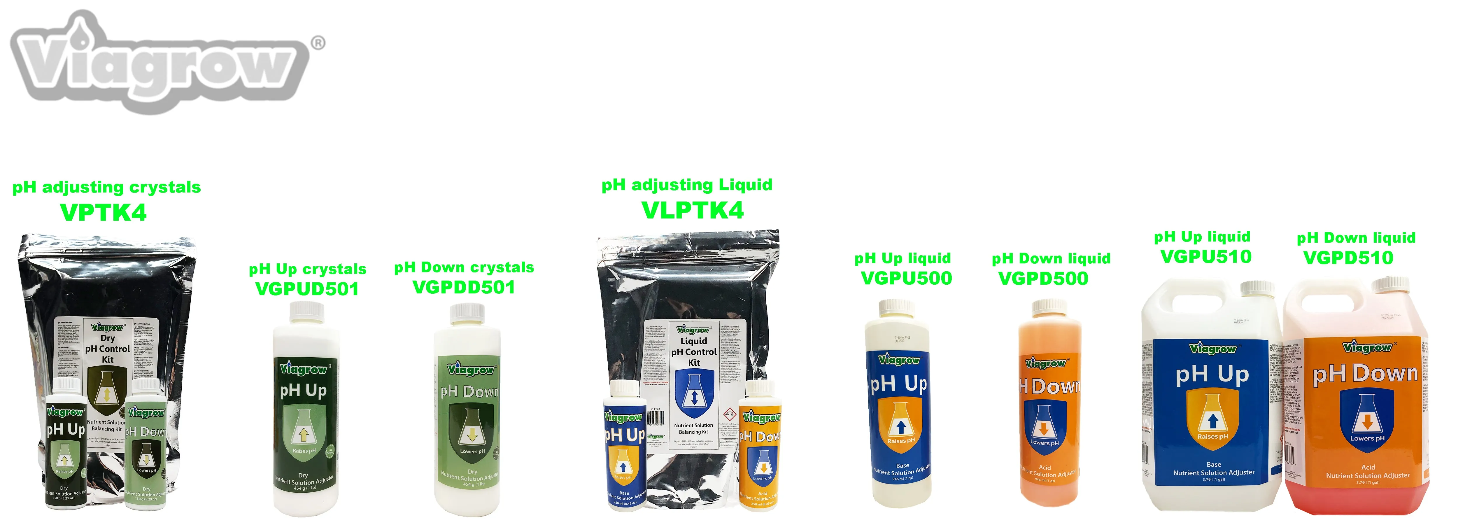 Viagrow Complete Testing & Adjusting pH Control Kit, Crystal (EA)