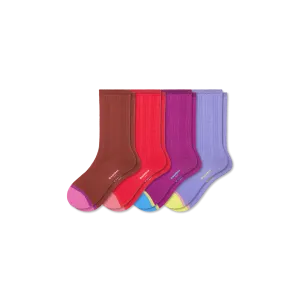 Youth Pointelle Calf Sock 4-Pack